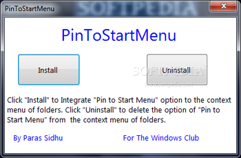 PinToStartMenu screenshot