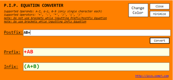 P.I.P. Equation Converter screenshot