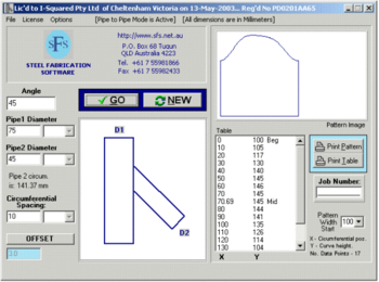 Pipe Cutting Patterns screenshot
