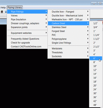 Piping Symbols Library for AutoCAD screenshot