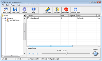 Pistonsoft BPM Detector screenshot