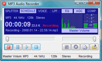 Pistonsoft MP3 Audio Recorder screenshot