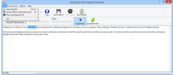 Pistonsoft Text to Speech Converter screenshot 2