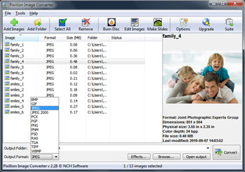 nch software pixillion image converter