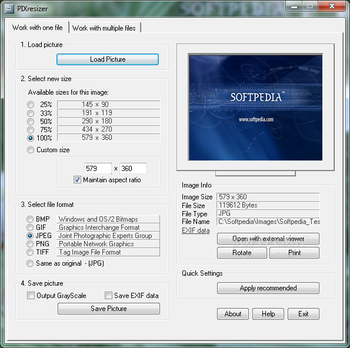 PIXresizer screenshot