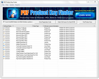 PKF Product Key Finder screenshot