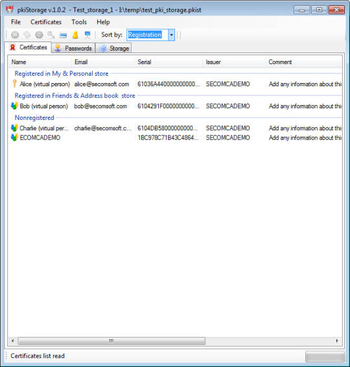 pkiStorage screenshot