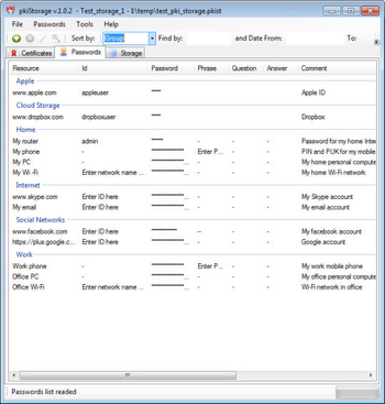 pkiStorage screenshot 2