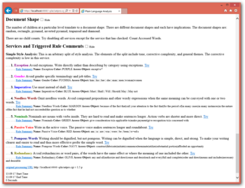 Plain Language Analysis Tool screenshot 3