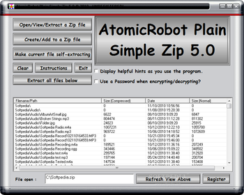 Plain Simple Zip screenshot