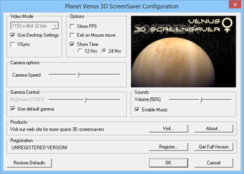 Planet Venus 3D Screensaver screenshot 2