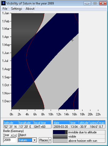 Planetary, Lunar, and Stellar Visibility screenshot 2