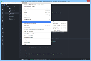 PlatformIO IDE screenshot 2