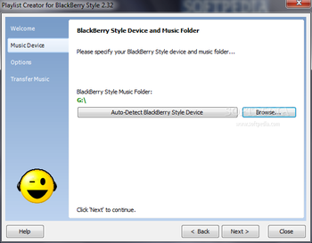 Playlist Creator for BlackBerry Style screenshot