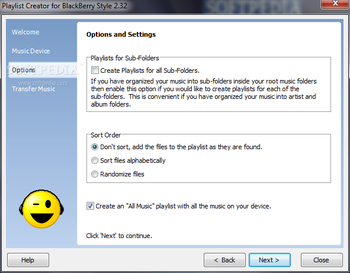 Playlist Creator for BlackBerry Style screenshot 2