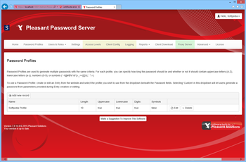Pleasant Password Server screenshot 4