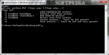 PLF archiver screenshot