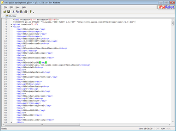 plist Editor for Windows screenshot