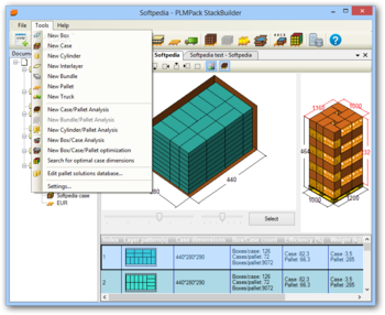PLMPack StackBuilder screenshot 2
