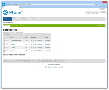 Plone screenshot 2