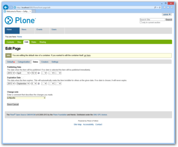 Plone screenshot 5