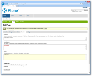 Plone screenshot 6