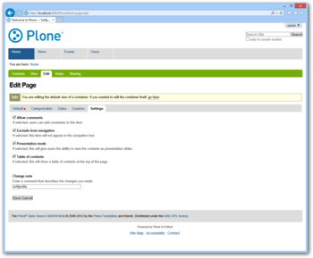 Plone screenshot 7