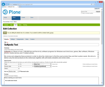 Plone screenshot 9