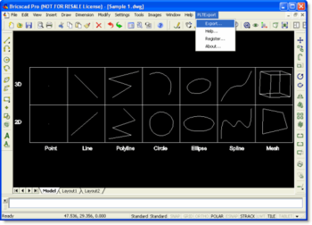 PLT Export for Bricscad screenshot