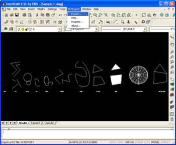 PLT Export for IntelliCAD screenshot