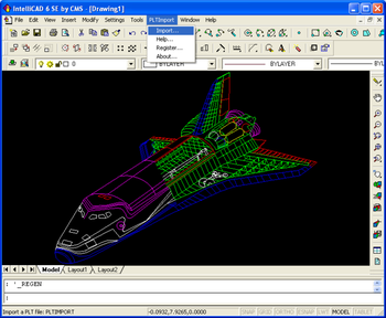 PLT Import for IntelliCAD screenshot