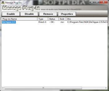 PLUG-IN Manager screenshot