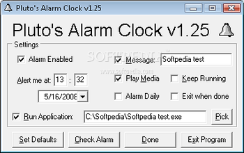 Pluto's Alarm Clock screenshot