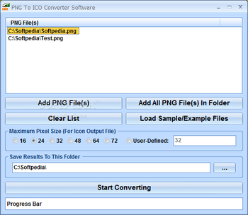 PNG To ICO Converter Software screenshot