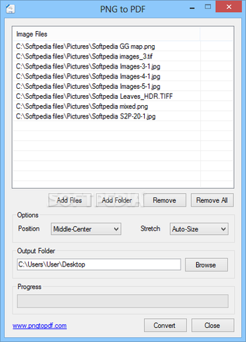 PNG to PDF screenshot