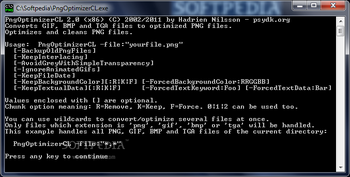 PngOptimizerCL screenshot