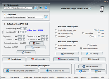 PocketDivXEncoder screenshot 4