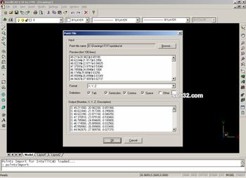 Points Import for IntelliCAD screenshot 2