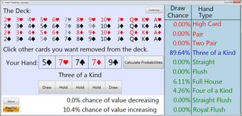 Poker Probablility Calculator screenshot