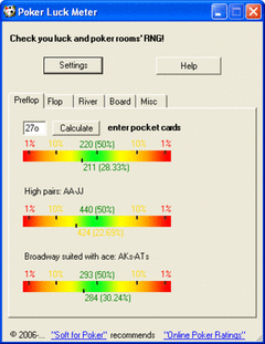 PokerLuckMeter screenshot