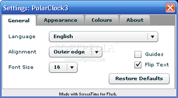 PolarClock screenshot 2