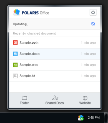 Polaris Office Sync screenshot