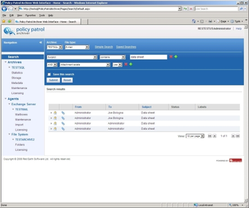Policy Patrol Archiver Server screenshot