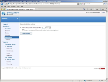 Policy Patrol Archiver Server screenshot 3