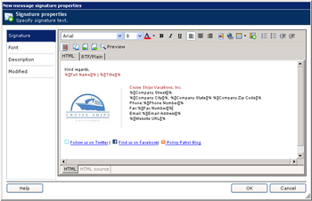 Policy Patrol Signatures for Office 365 screenshot