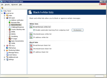 Policy Patrol Spam Filter for Exchange 64-bit screenshot 2