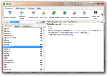 PONS Dictionary English - German Advanced screenshot