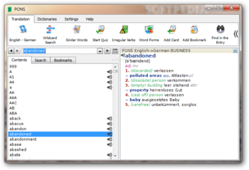 PONS Dictionary English - German Business screenshot