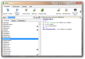 PONS Dictionary French - German Premium screenshot