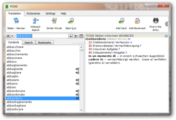 PONS Dictionary Italian - German Advanced screenshot